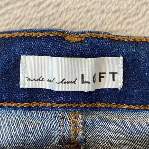 Loft Womens Jeans Petite 14 Dark Wash Mid-Rise Ankle - Picture 7 of 11